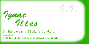 ignac illes business card